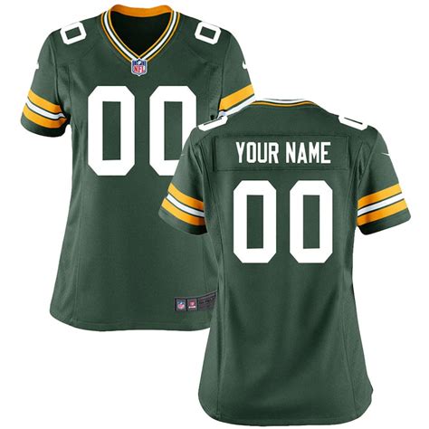 Women's Green Bay Packers Nike Green Custom Game Jersey