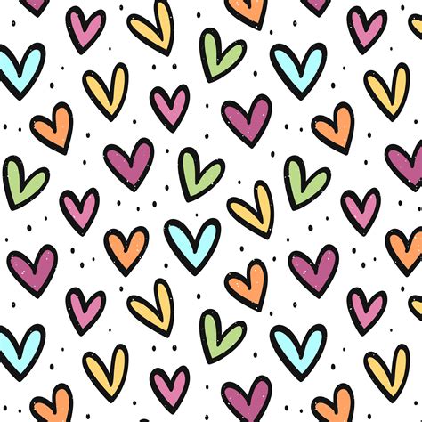 Colorful hearts seamless pattern 1361619 Vector Art at Vecteezy