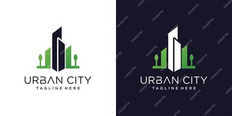 Premium Vector | Urban logo with creative green concept