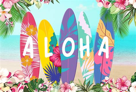 Aloha Luau Backdrop for Event Party Summer Tropical Hawaiian | Etsy