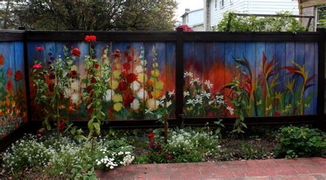 I Revived Our Old Garden Fence By Painting Vivid Flowers On It | Bored Panda