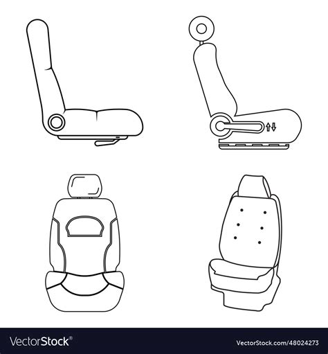 Car seat icon Royalty Free Vector Image - VectorStock