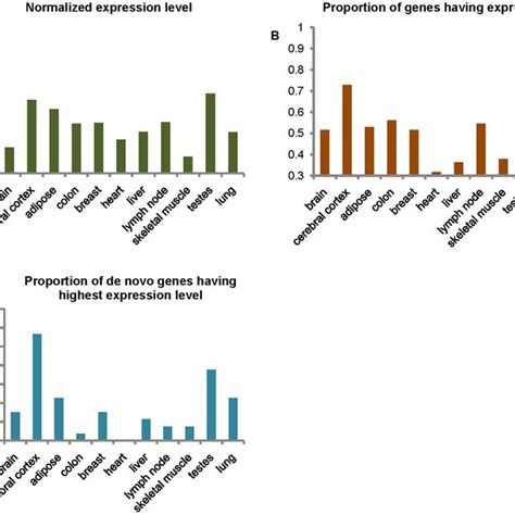 Rate of evolution of de novo originated genes. Rate of de novo ...