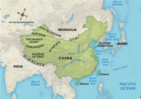 Ancient China Map With Rivers