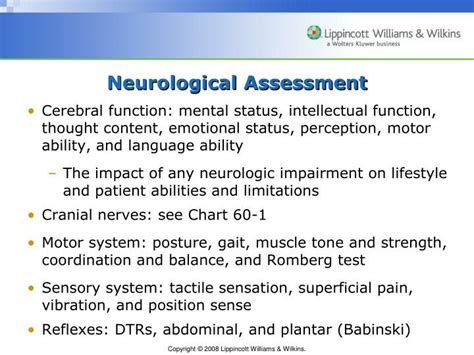 Assessment of Neurologic Function in Medical Care