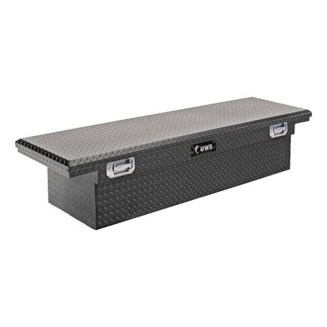 UWS 69.875 Matte Black Aluminum Low Profile Crossbed Truck Tool Box-EC10503 - The Home Depot