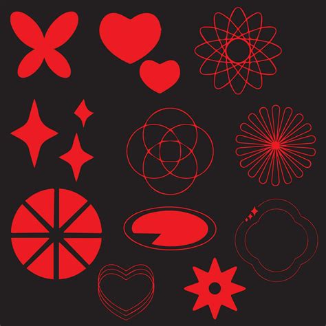 Vector set of Y2K stars, starburst and retro futuristic graphic ornaments for decoration ...