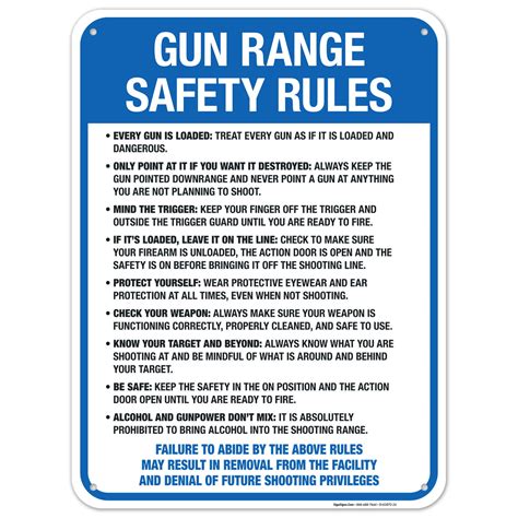 Gun Range Safety Rules Sign, - Walmart.com