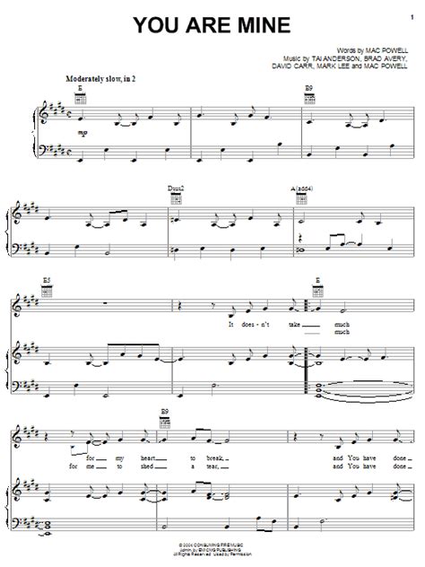 You Are Mine | Sheet Music Direct