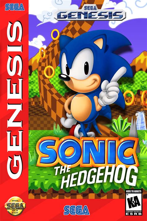 Sonic The Hedgehog Sega Genesis Game Box Cover Art Poster | Etsy