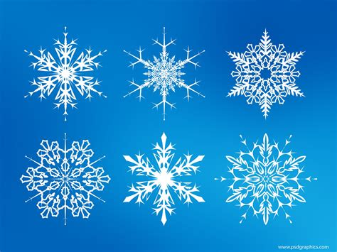 Vector snowflakes - PSDgraphics