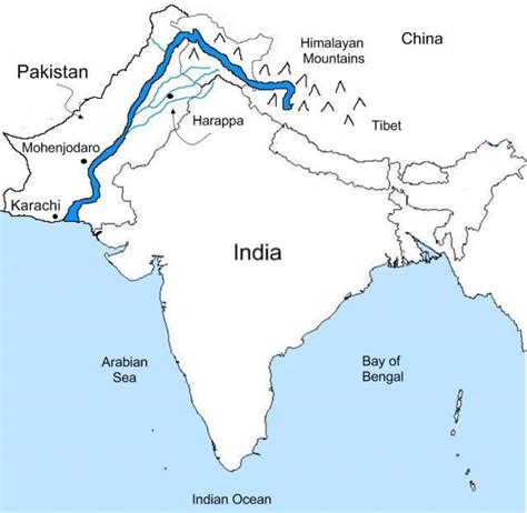 Map Of India Indus River