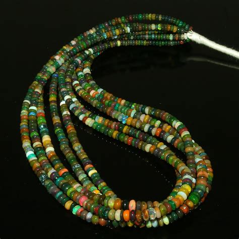 AAA Opal Roundel Beads 100% Natural Ethiopian Green Opal Beads Lot Fire Opal Beads Personalized ...