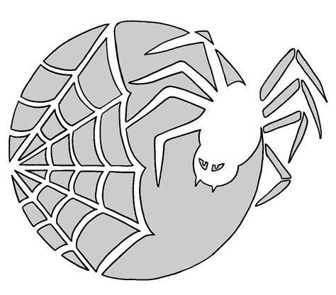 Spider Pumpkin Stencil Printable