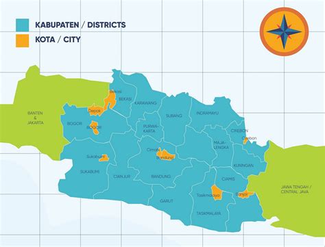 7 Peta Pulau Jawa Lengkap Dengan Nama Kota Terupdate Galeri Peta