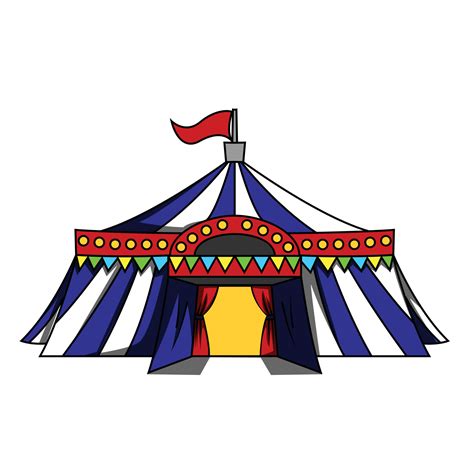 Blue Circus tent Illustration 14486584 Vector Art at Vecteezy