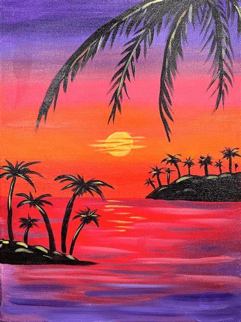 "Tropical Sunset" Painting Party with The Paint Sesh