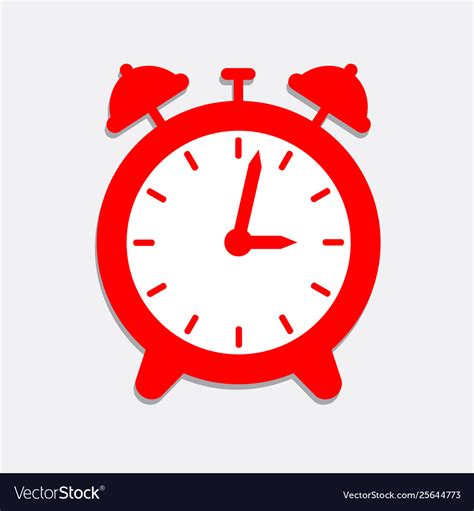 A red alarm clock icon Royalty Free Vector Image