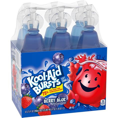 Kool-Aid Bursts Berry Blue Artificially Flavored Drink, 6 ct. Package - Walmart.com - Walmart.com