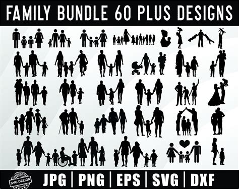 Family SVG Bundle Family Silhouette Family Cut File Family - Etsy