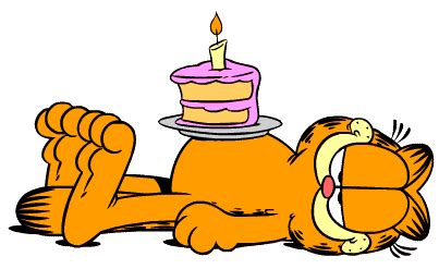 Garfield With Cake - Desi Comments