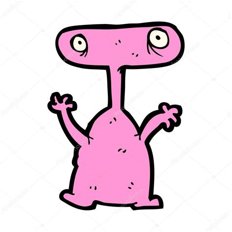 Pink alien cartoon — Stock Vector © lineartestpilot #13134048