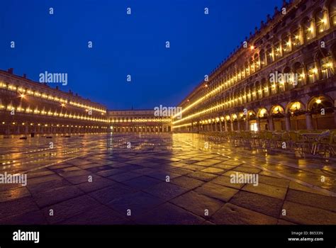 Italy, Venice, Piazza San Marco at night Stock Photo - Alamy