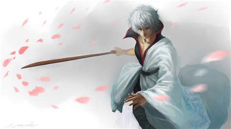 Fondos de pantalla Pelo blanco anime boy, katana 2880x1800 Imagen