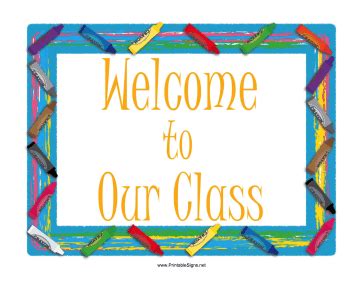 Printable Classroom Welcome Sign Sign | Classroom welcome, Classroom signs, Classroom