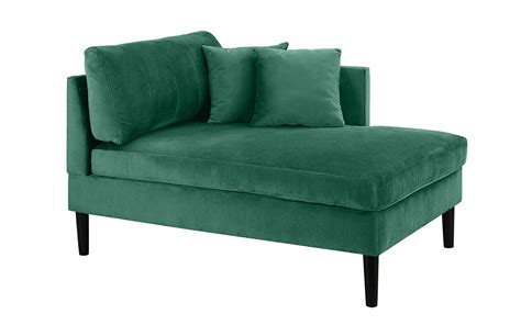 Mid Century Modern Plush Velvet Chaise Lounge (Green) - Walmart.com