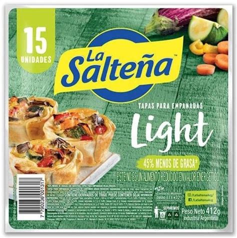 La Salteña Light Tapa De Empanadas Hojaldradas Ideal Para Horno Light Empanadas Dough Disc ...