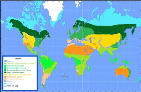 Biome Map - Tropical Savanna (Grassland) Biome