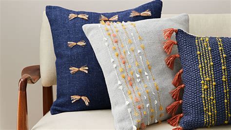 Embroidered Throw Pillows | Martha Stewart