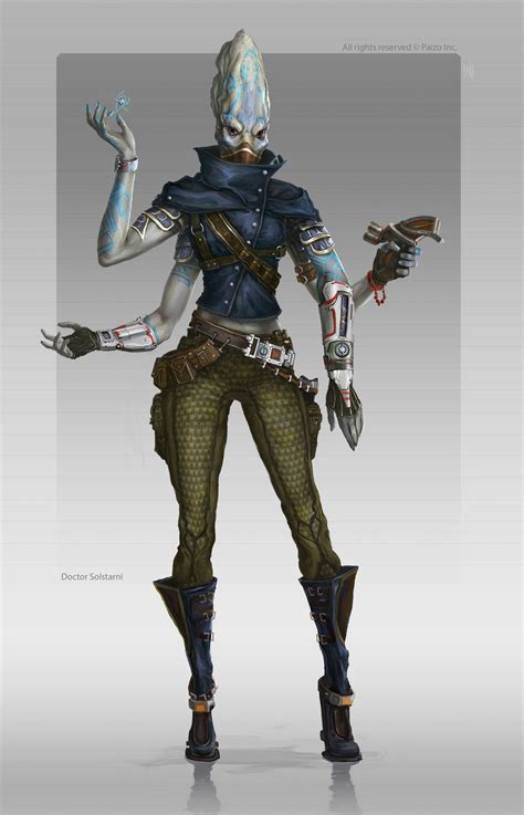 Doctor Solstarni by Tsabo6 | Starfinder characters, Alien character, Sci fi concept art