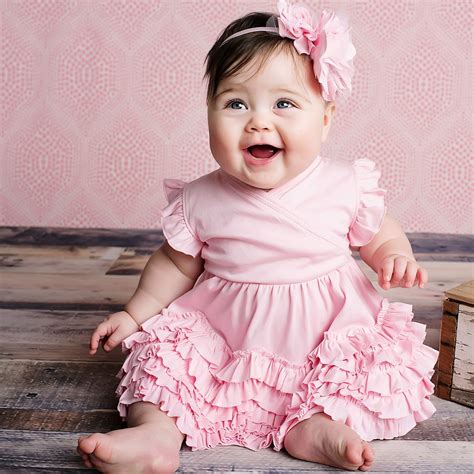 Lemon Loves Layette "Mia" Dress in Pink | Baby girl pink dress, Cute ...