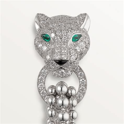 CRN8515073 - Panthère de Cartier earrings - White gold, emeralds, diamonds, onyx - Cartier