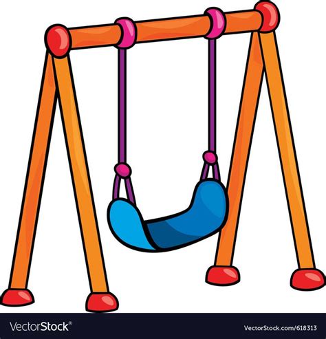 Garden swing cartoon vector image on VectorStock | Swing, Swing clipart, Swing pictures