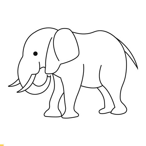 Elephant Line Drawing