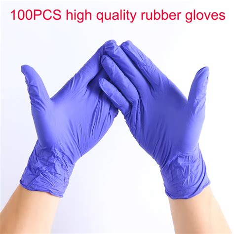 The new disposable gloves Thickening nitrile odorless chemical laboratory food labor protection ...