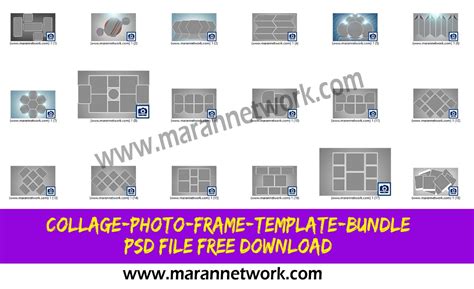 Collage Photo Frame Template Bundle Psd File Free Download – Maran Network