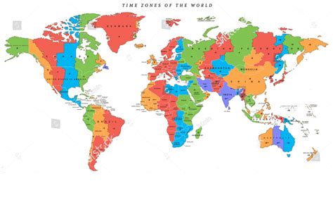 Chart Printable World Time Zone Map