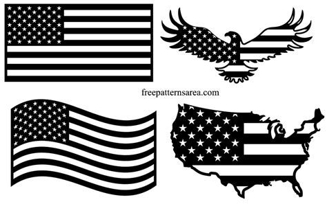 Printing & Graphic Arts Flag of USA DXF/CDR/EPS/SVG/PNG Digital ...