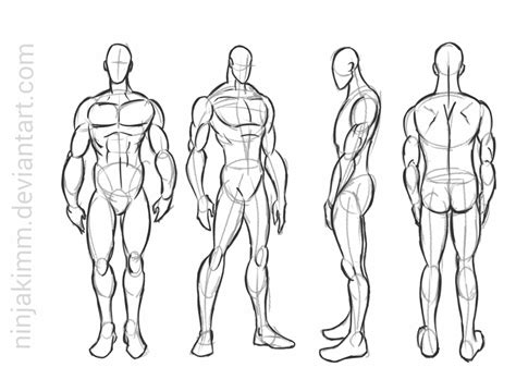 Male Standing Pose Drawing