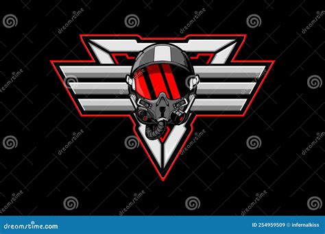 Pilot Helmet Vector Shield Badge Logo Template Stock Vector - Illustration of identity, template ...