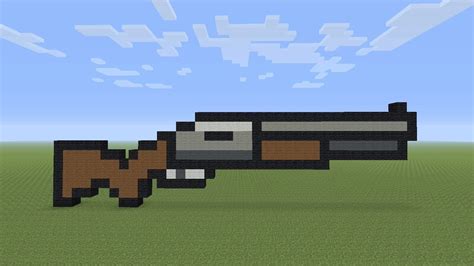 Minecraft Blueprints Pixel Art Gun