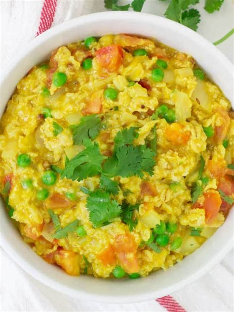 Masala Oats Recipe - Keeping the Peas