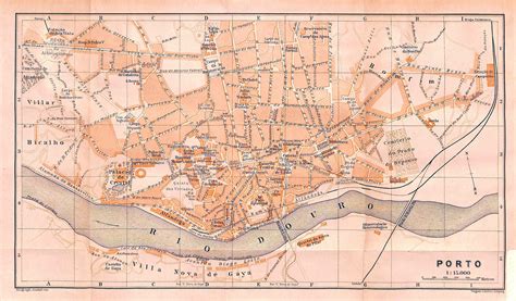 Large old map of Porto city - 1908 | Porto | Portugal | Europe | Mapsland | Maps of the World