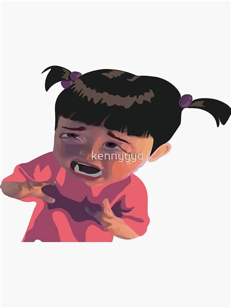 "Crying Boo Meme" Sticker by kennyyyd | Redbubble