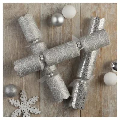 Buy Tesco Luxury Silver Glitter Crackers, 6 Pack from our All Christmas range - Tesco