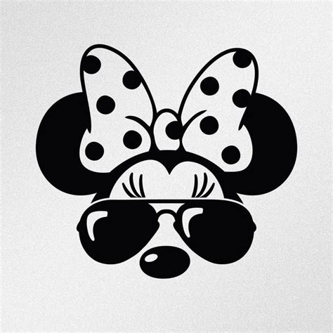 cool minnie | Disney silhouettes, Minnie mouse stickers, Disney decals